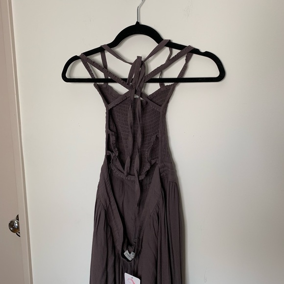 (New With Tags) Strappy Taupe Maxi Dress - Picture 3 of 4